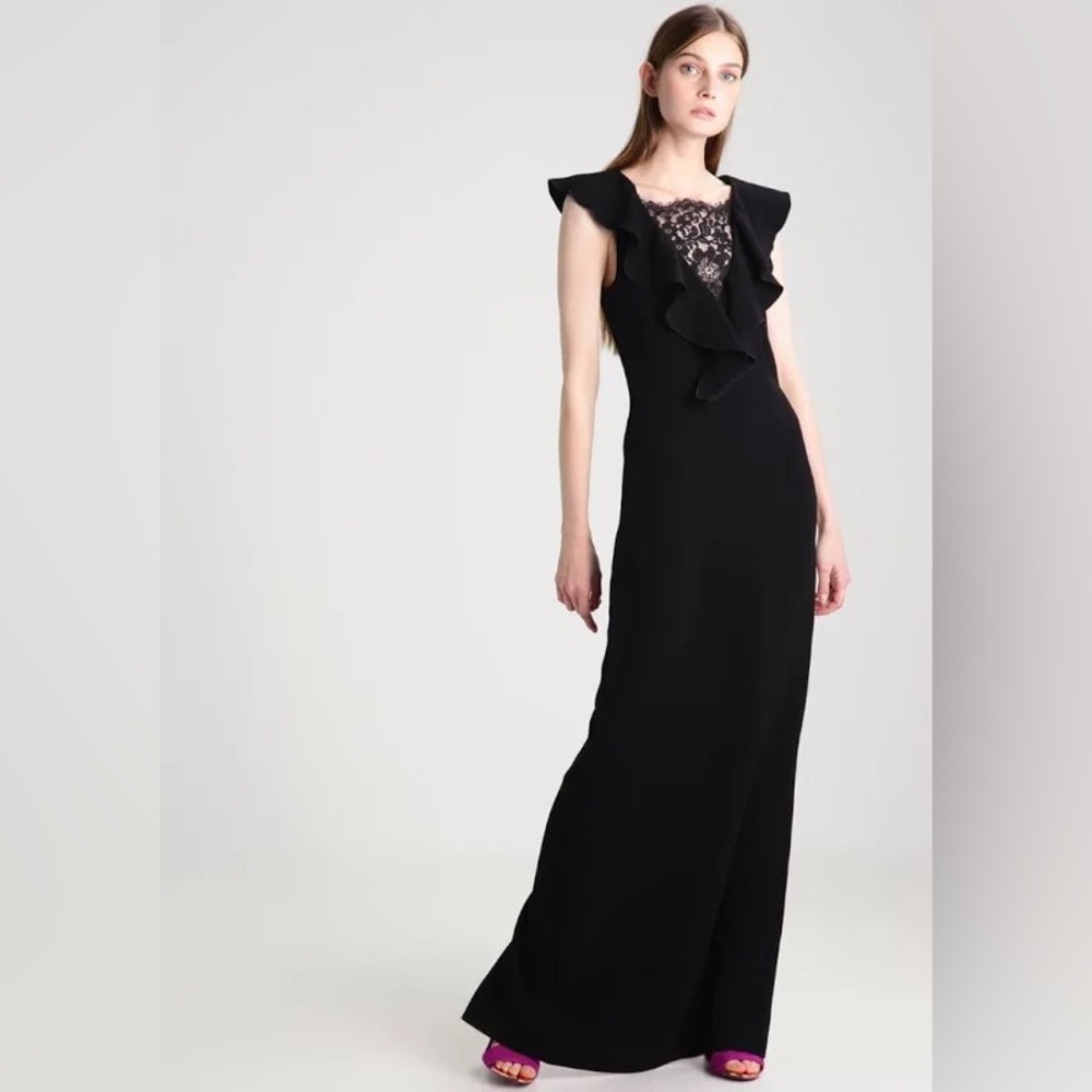 Rachel Zoe Elegant Black Lace Evening Gown NWT